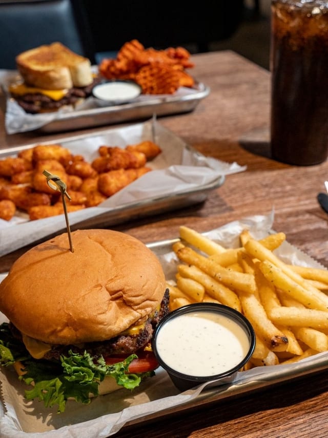 Mickey's Tavern Cheeseburger.
